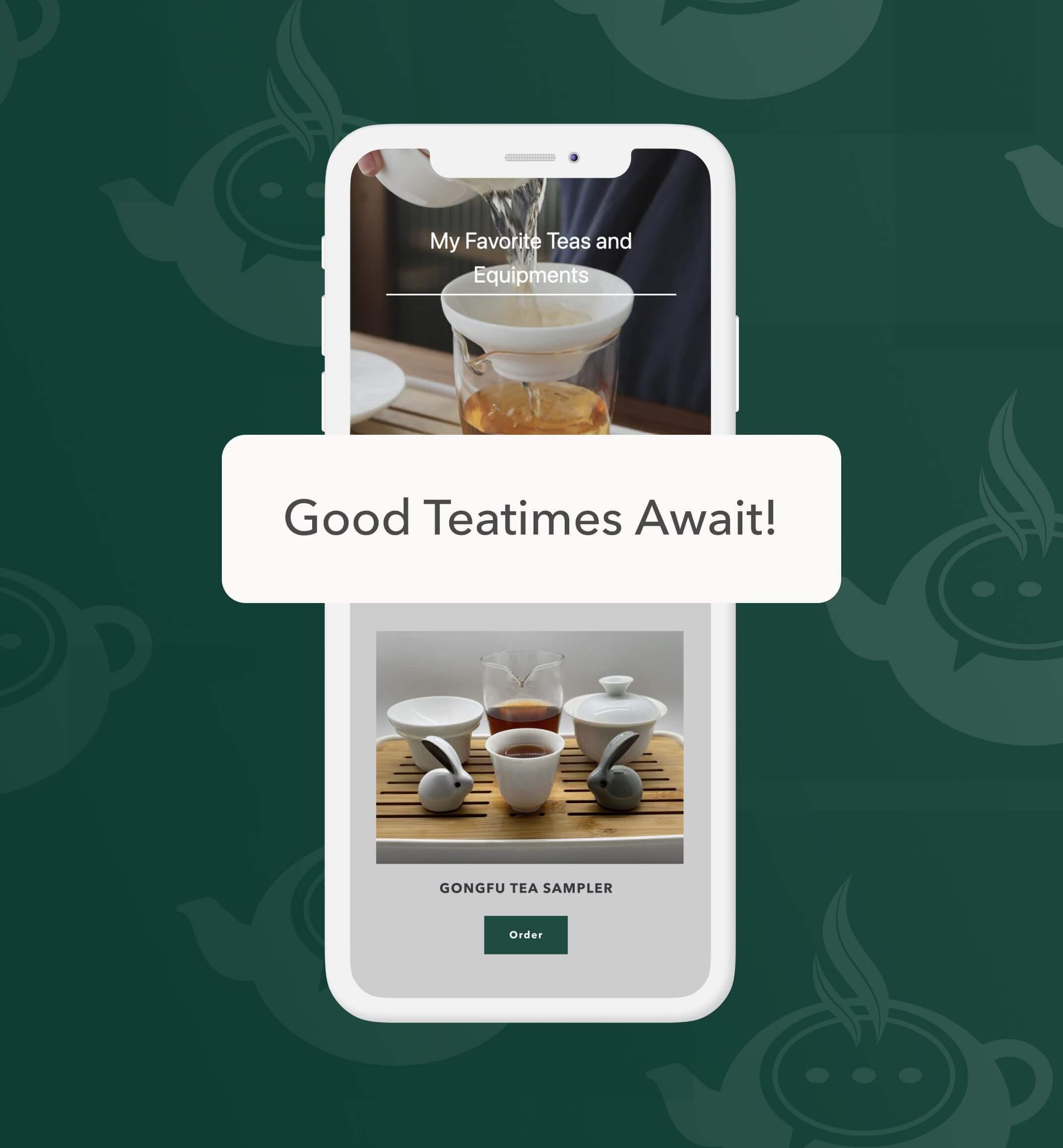 Jesse's Teahouse's products with clear value to its customers: 'Good Teatimes Await.'