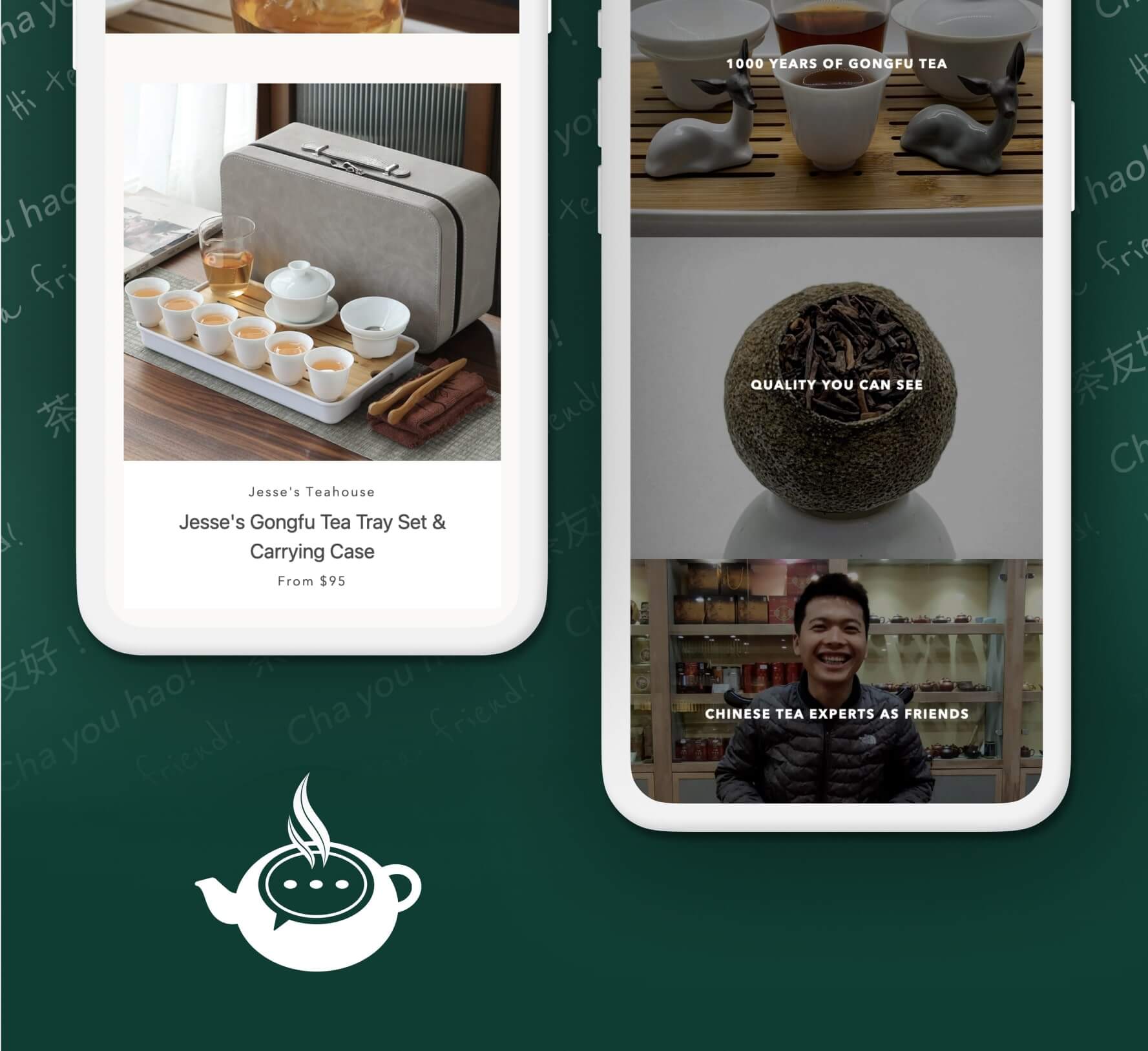 Jesse's Teahouse e-commerce shop for those interested in tea